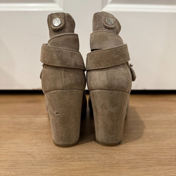 Rag & Bone Suede Leather Ankle Boots – Beige, Size 37 - Picture 4 of 4